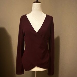 Chocolate USA burgundy long sleeve shirt size Large